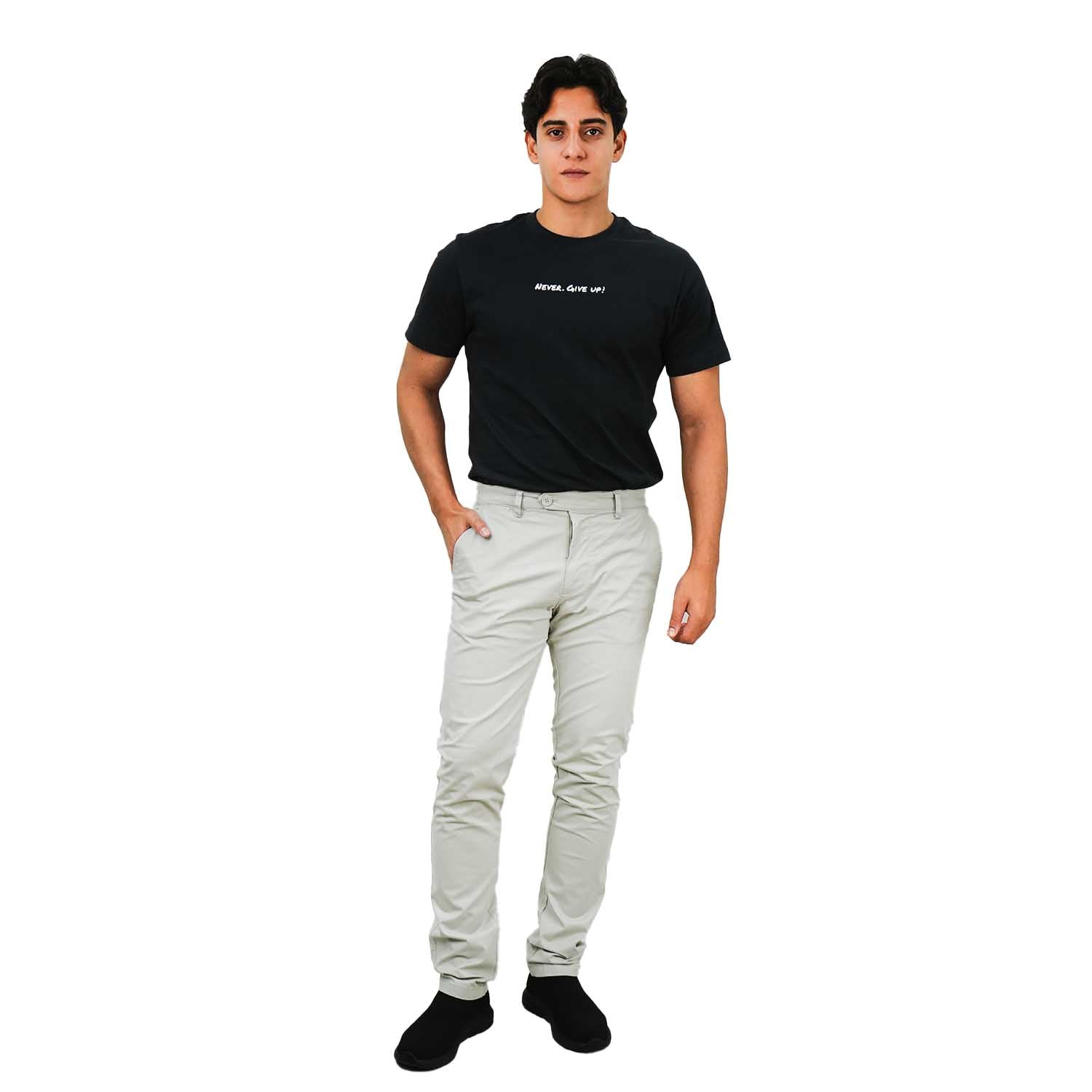 Men's Cotton Spandex Twill  Slim Fit Khakis