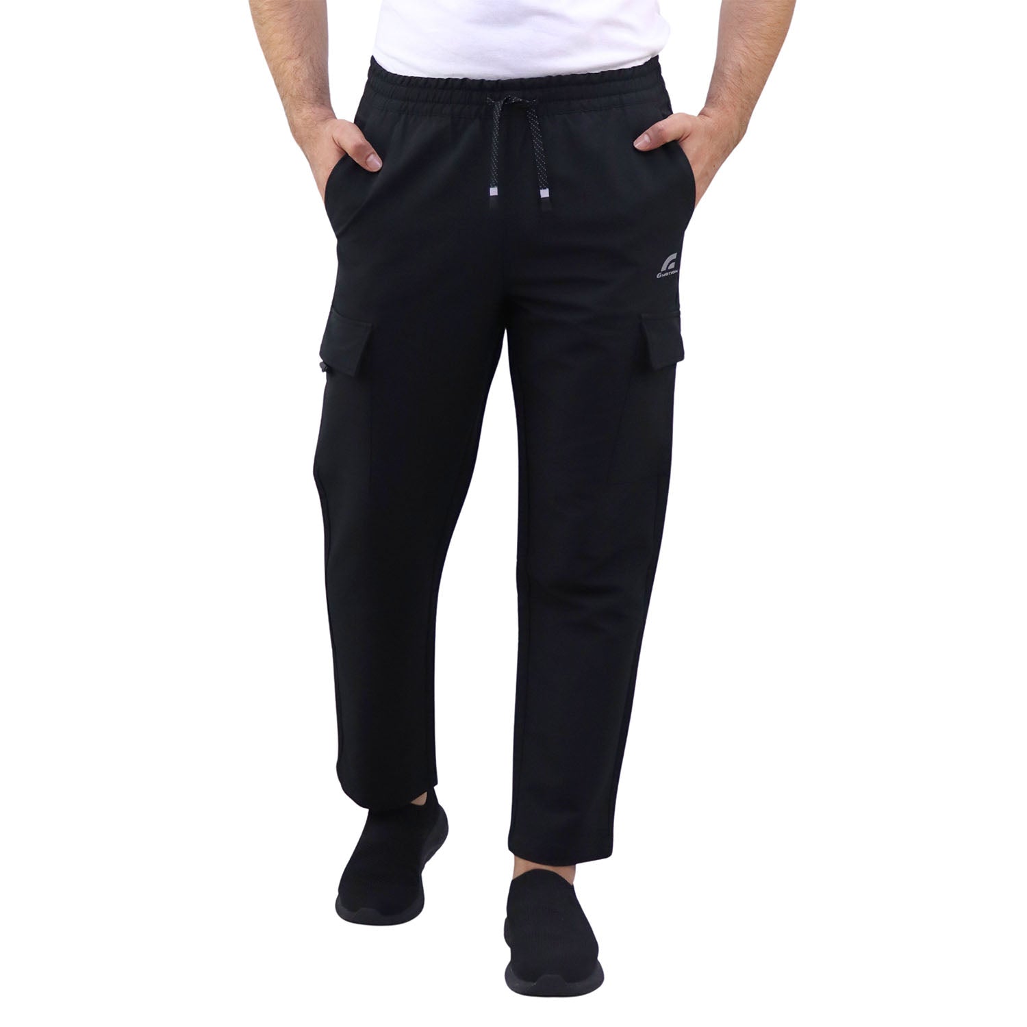 Giordano Men's G-Motion Woven Joggers-Black