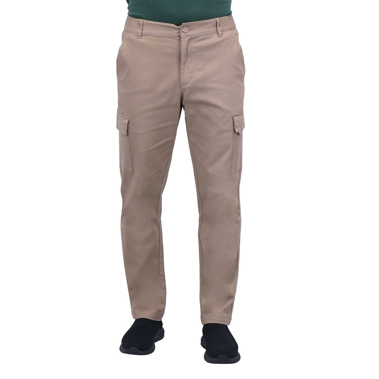 Giordano Men's Stretch Twill Cargo Pants-Brown
