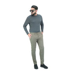 Men's Cotton Spandex Twill Low Rise Slim Fit Khakis