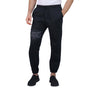 Giordano Men's French Terry Mid Rise Relaxed Tapered Fit Classic Print Knit Joggers-Black