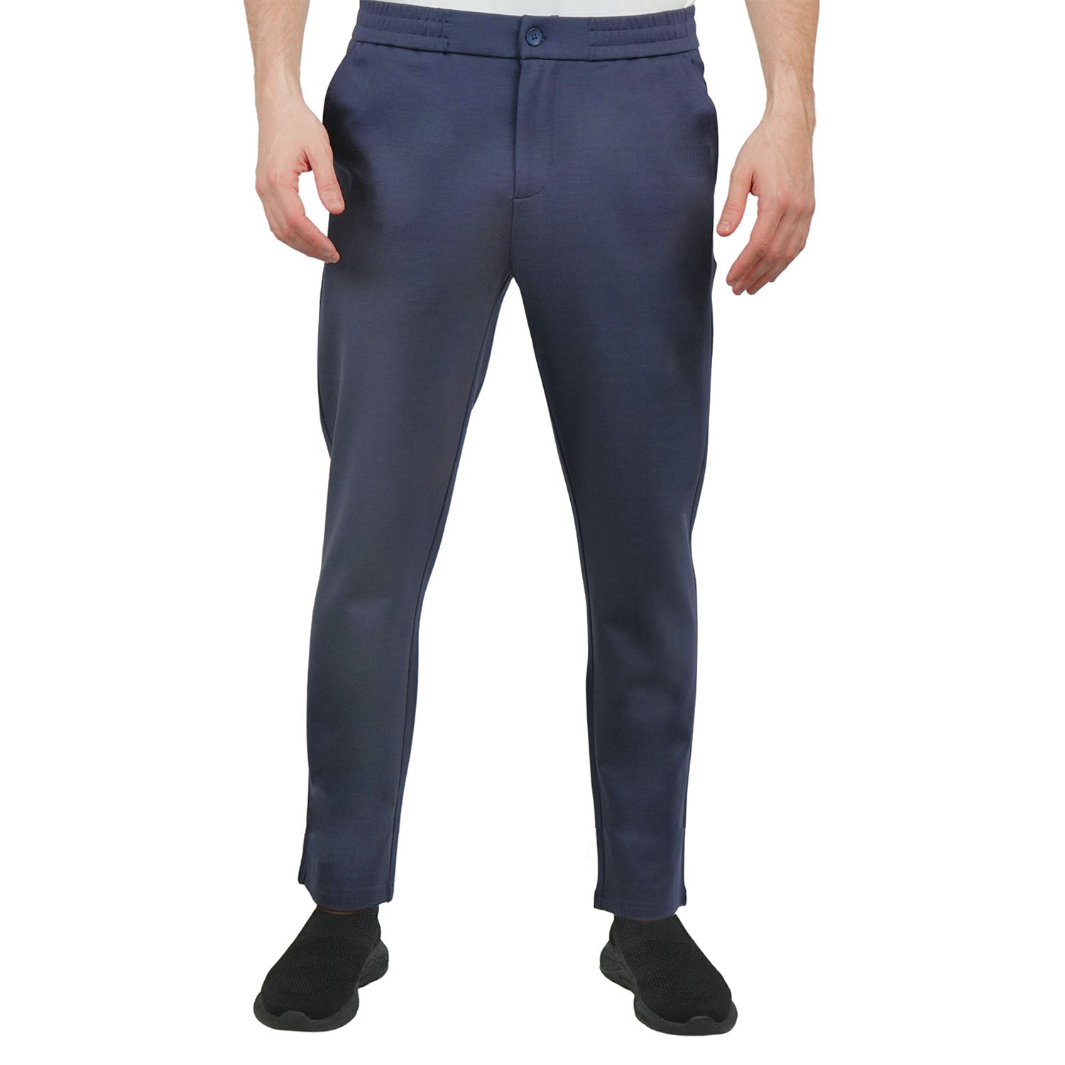 Giordano Men's Slim Fit Knit Joggers | Comfortable & Stylish-Blue