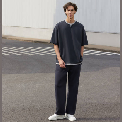 Men's Polyester Cotton Blend Relaxed Fit Joggers