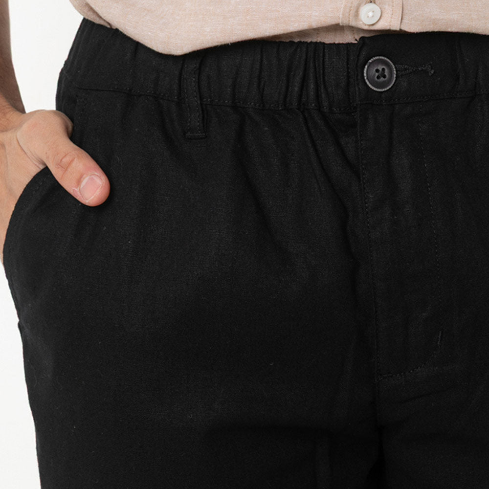 Men's Linen Cotton Slim Tapered Khaki Pants