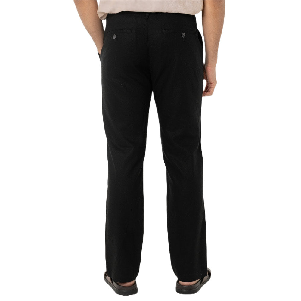Men's Linen Cotton Slim Tapered Khaki Pants