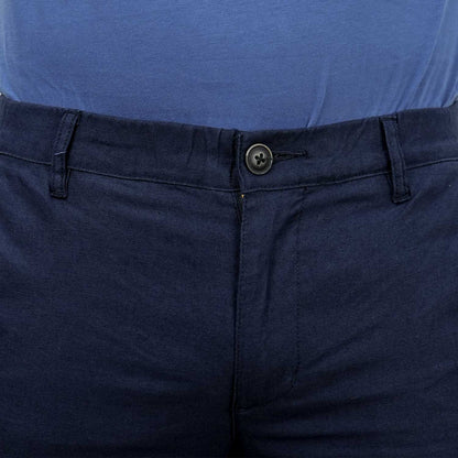 Men's Linen Cotton Slim Tapered Khaki Pants