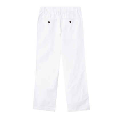 Men's Linen Cotton Slim Tapered Khaki Pants