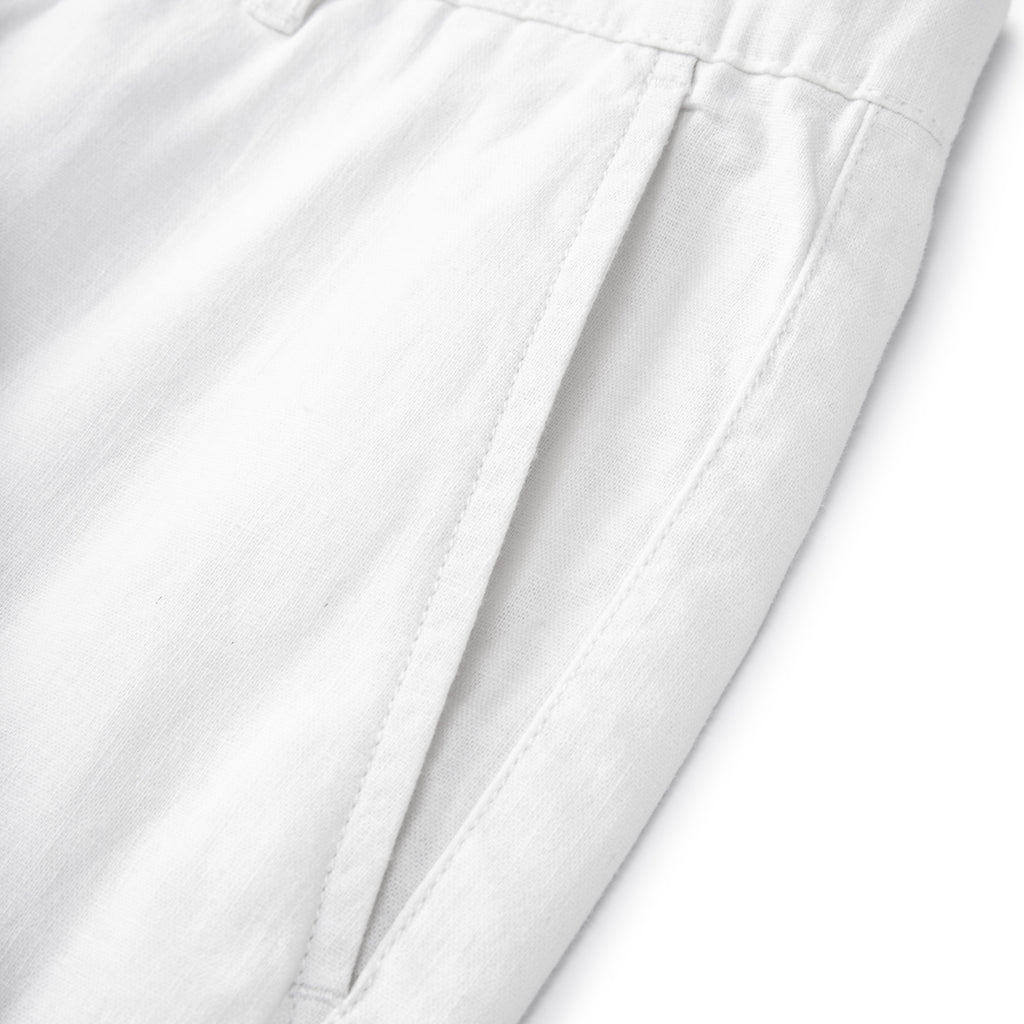 Men's Linen Cotton Slim Tapered Khaki Pants