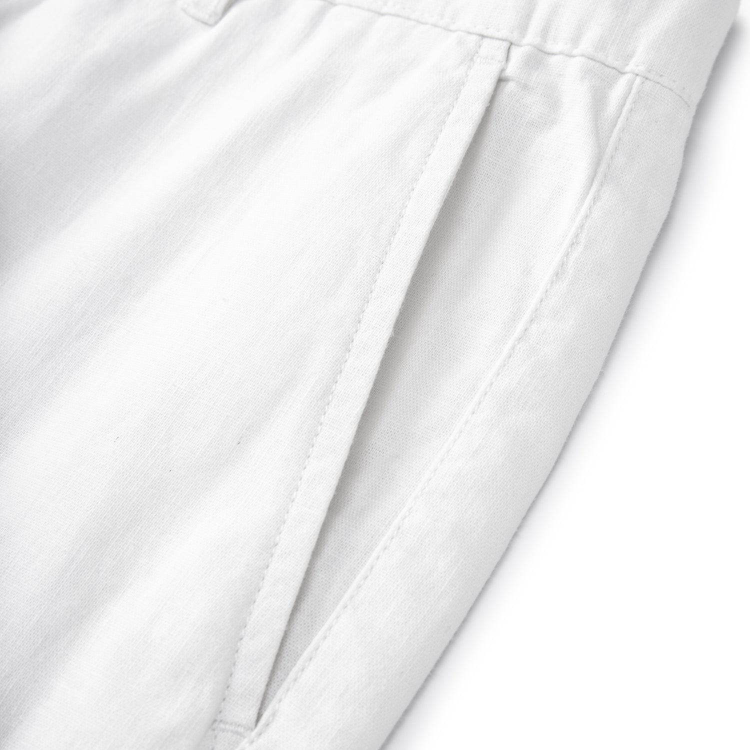 Men's Linen Cotton Slim Tapered Khaki Pants