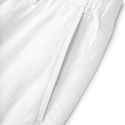 Men's Linen Cotton Slim Tapered Khaki Pants