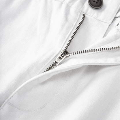 Men's Linen Cotton Slim Tapered Khaki Pants