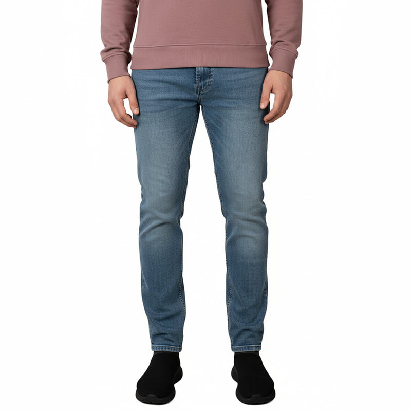 Men's Skinny Taper Stretch Cotton Denim Jeans Low Rise