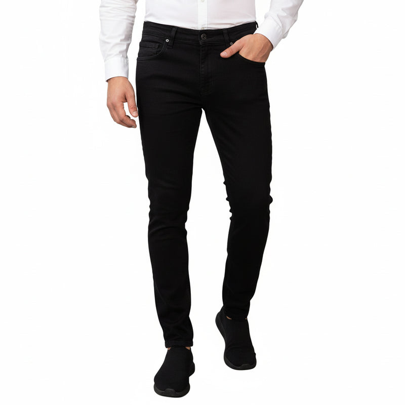 Men's Skinny Taper Stretch Cotton Denim Jeans Low Rise