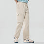 Men Loose Straight Cotton Cargo Khakis