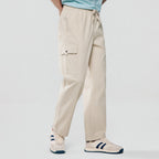 Men Loose Straight Cotton Cargo Khakis