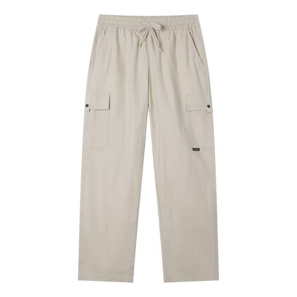 Men Loose Straight Cotton Cargo Khakis
