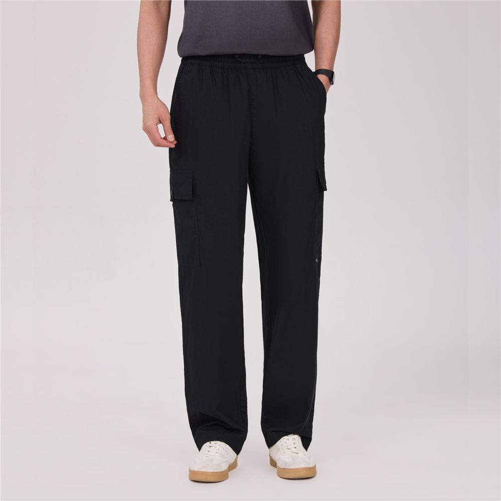 Men Loose Straight Cotton Cargo Khakis