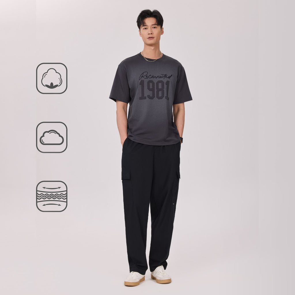 Men Loose Straight Cotton Cargo Khakis