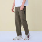 Men Loose Straight Cotton Cargo Khakis