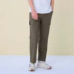 Men Loose Straight Cotton Cargo Khakis