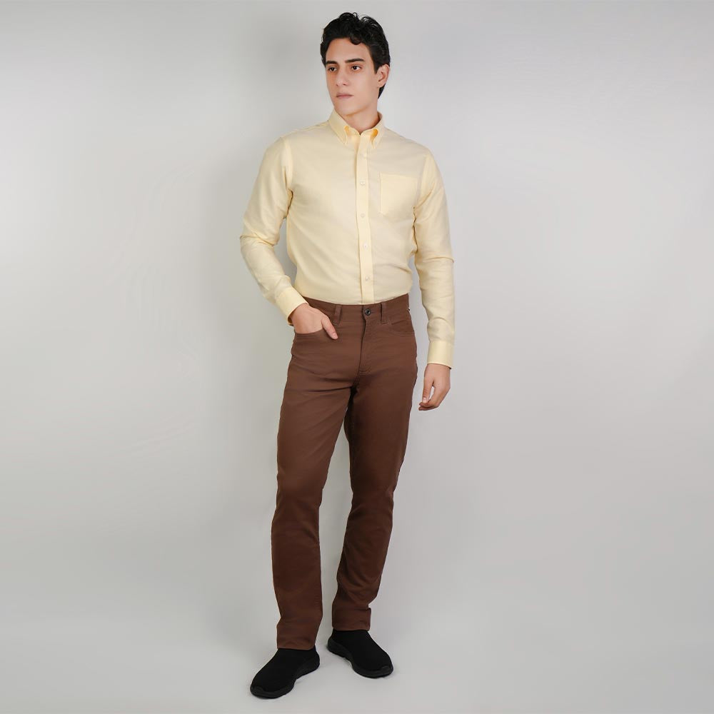 Men’s Cotton Regular Taper Stretch Twill Khakis