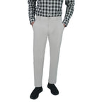 Men’s Slim Tapered Stretch Twill Khakis with Elastic Waist