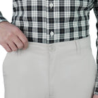 Men’s Slim Tapered Stretch Twill Khakis with Elastic Waist