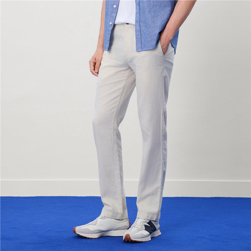 Men's Slim Taper Linen Cotton Khakis