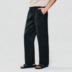 Men Relaxed Linen Cotton Straight Khakis