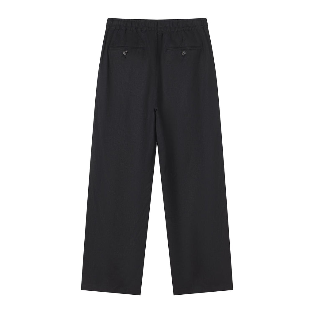Men Relaxed Linen Cotton Straight Khakis