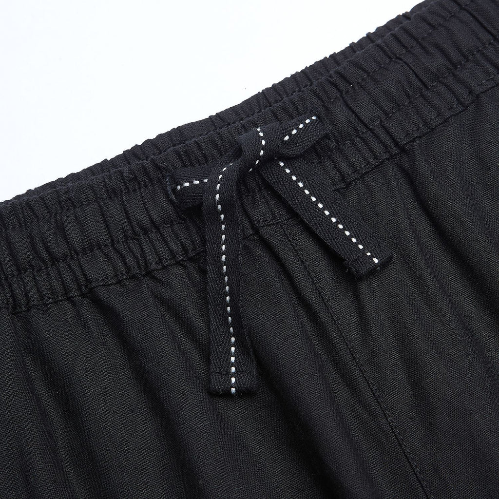 Men Relaxed Linen Cotton Straight Khakis