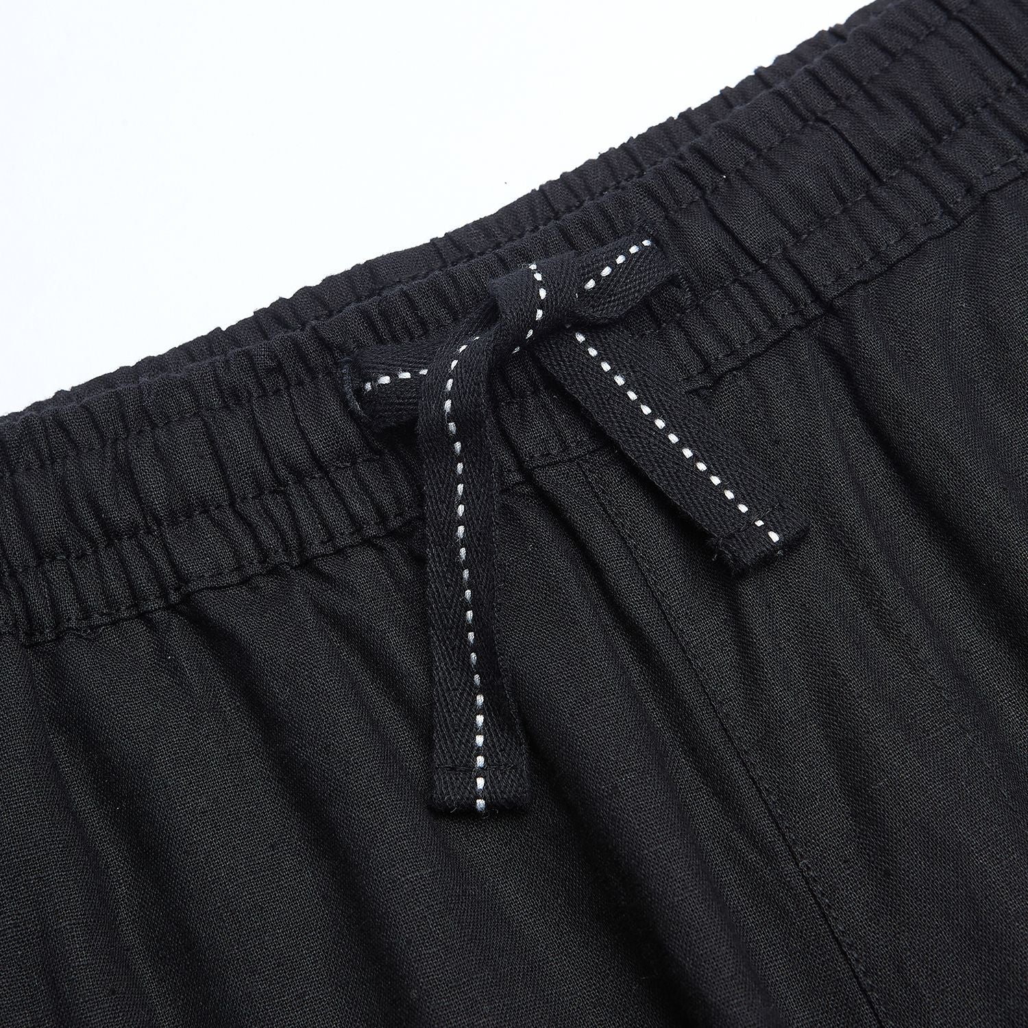 Men Relaxed Linen Cotton Straight Khakis