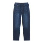 Men Tapered Stretch Denim Indigo Jeans