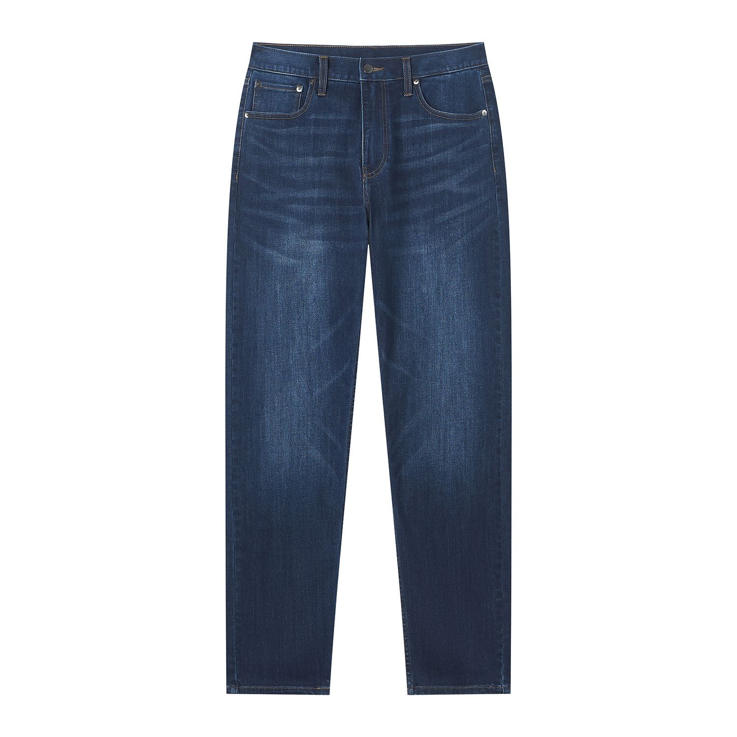 Men Tapered Stretch Denim Indigo Jeans