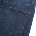 Men Tapered Stretch Denim Indigo Jeans