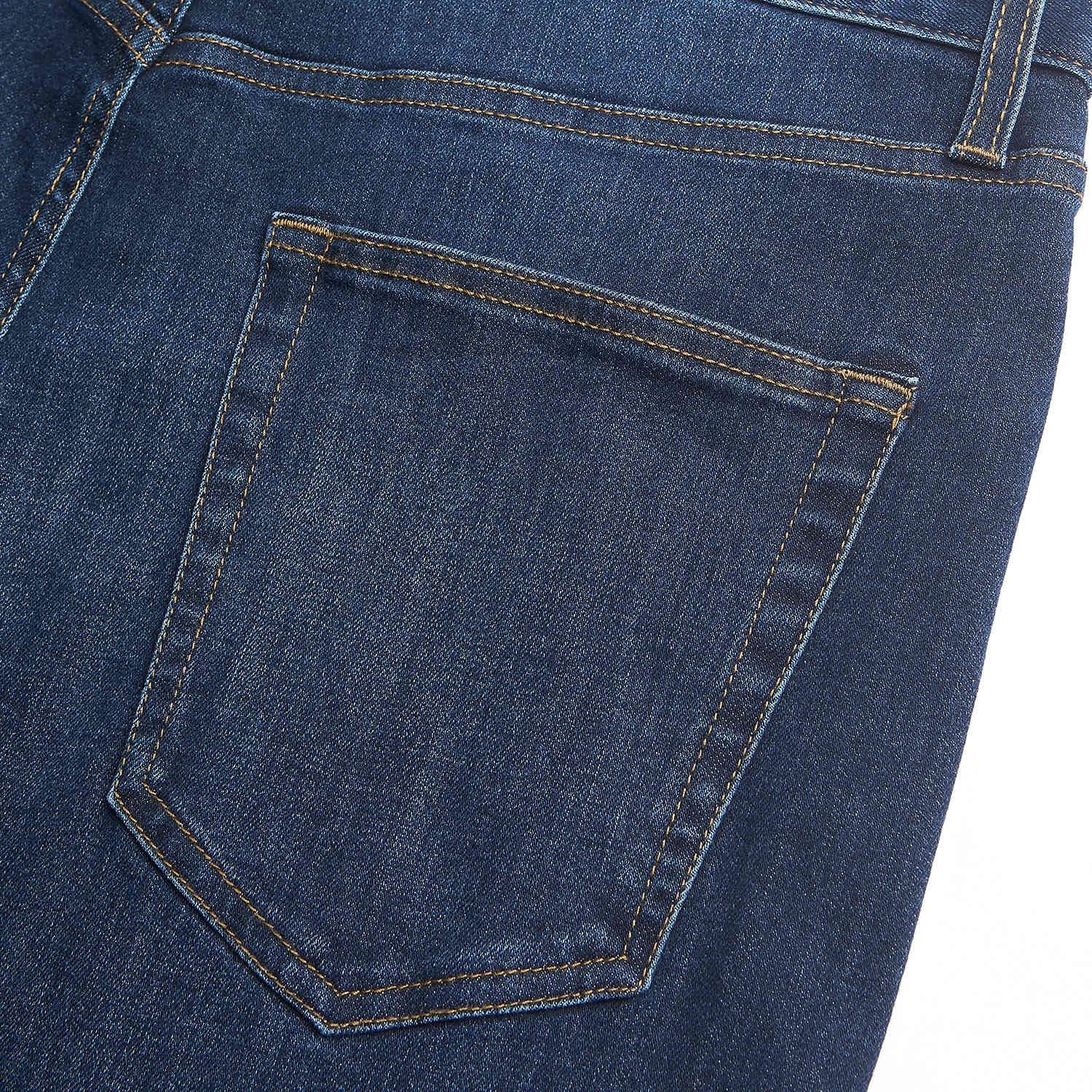 Men Tapered Stretch Denim Indigo Jeans