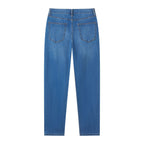 Men Tapered Stretch Denim Indigo Jeans
