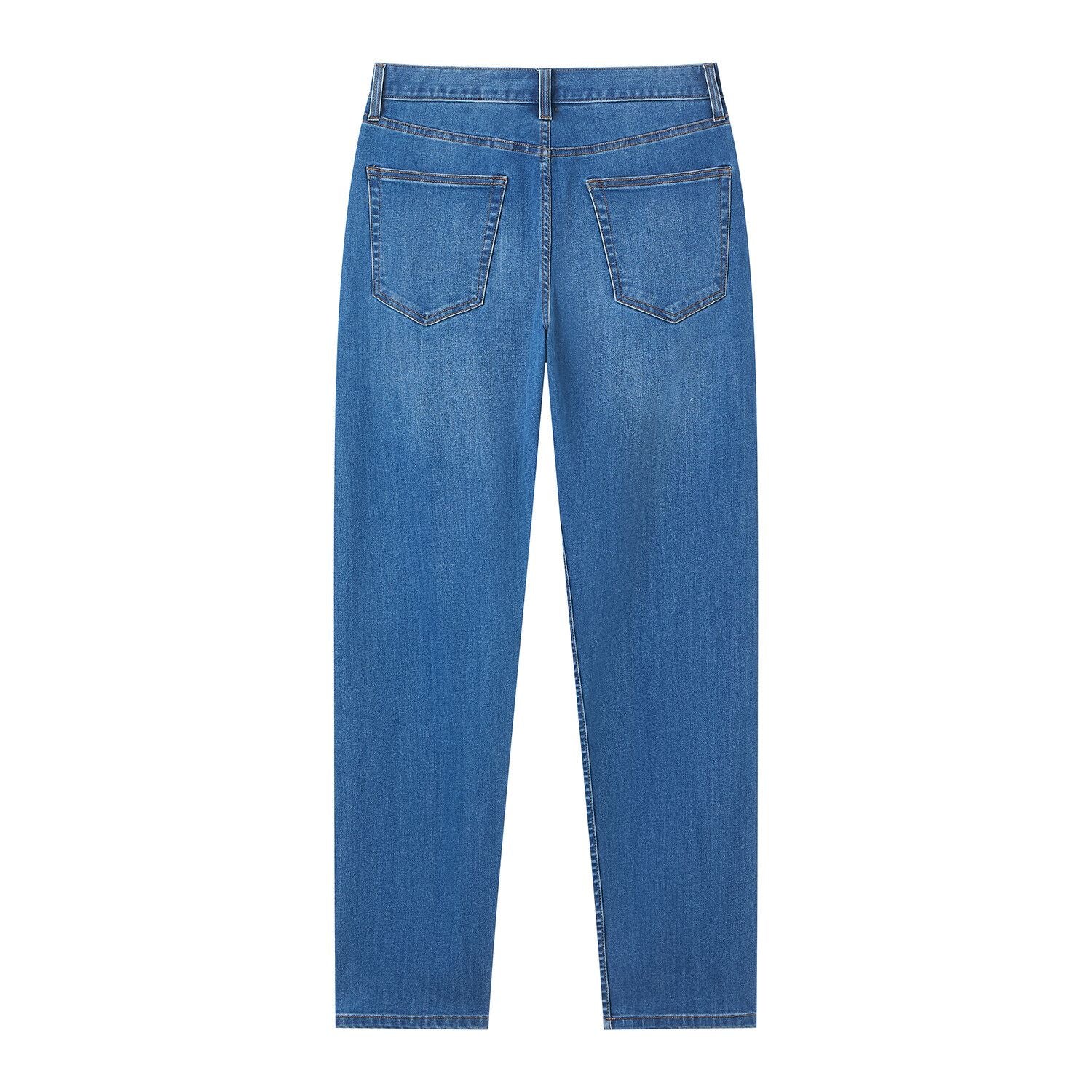 Men Tapered Stretch Denim Indigo Jeans