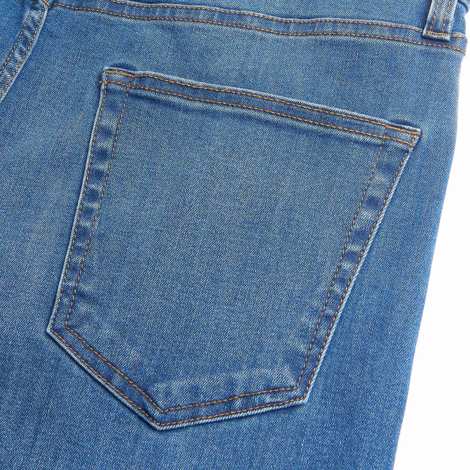 Men Tapered Stretch Denim Indigo Jeans