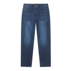 Men Straight Stretch Denim Indigo Jeans