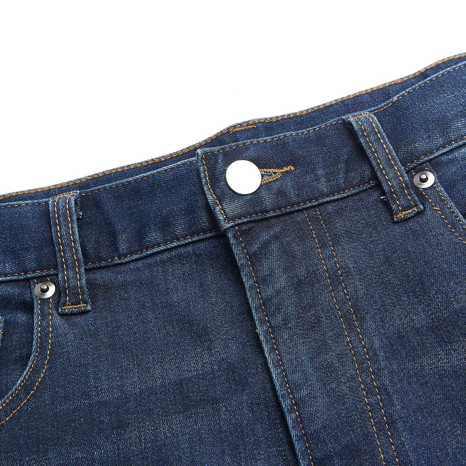 Men Straight Stretch Denim Indigo Jeans
