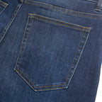 Men Straight Stretch Denim Indigo Jeans