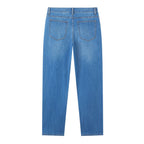 Men Straight Stretch Denim Indigo Jeans