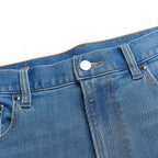Men Straight Stretch Denim Indigo Jeans