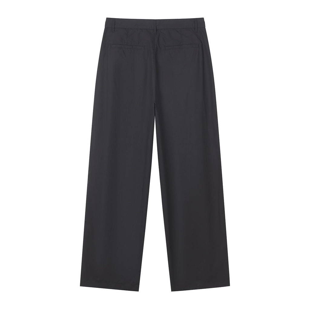 Men Loose Straight Cotton Poplin Khakis