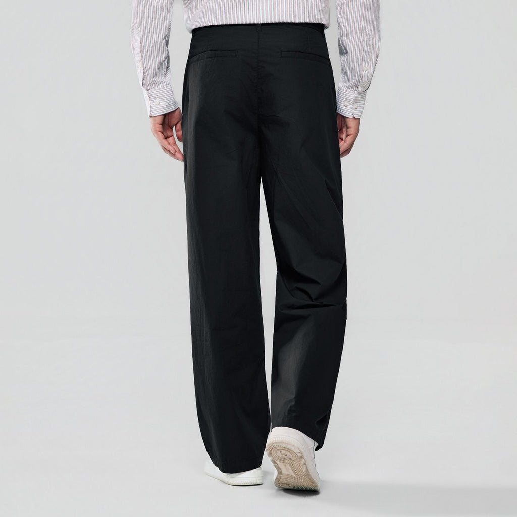 Men Loose Straight Cotton Poplin Khakis