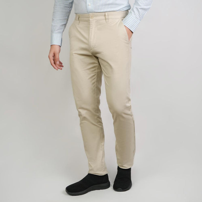Men Regular Taper Stretch Twill Khakis