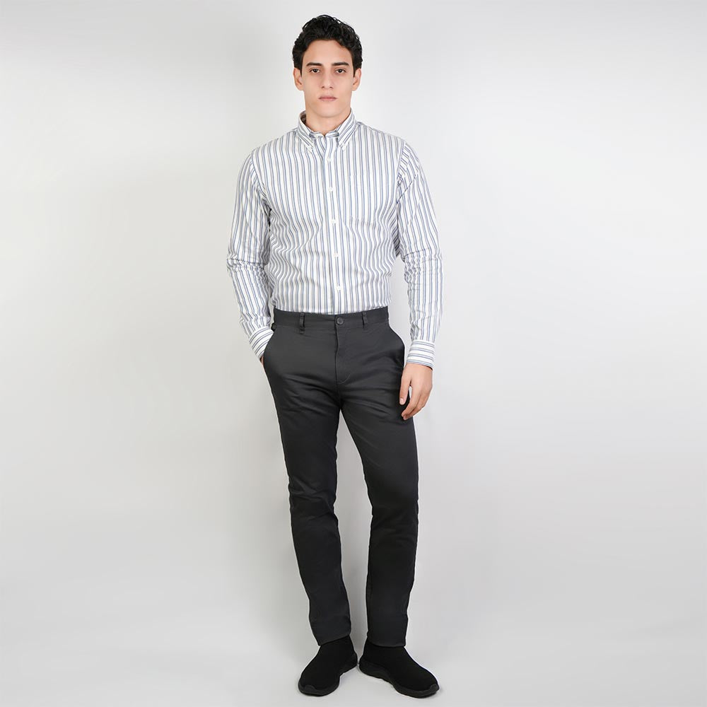 Men Regular Taper Stretch Twill Khakis