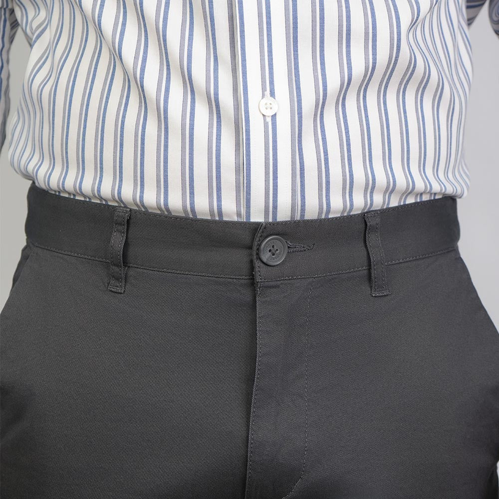 Men Regular Taper Stretch Twill Khakis