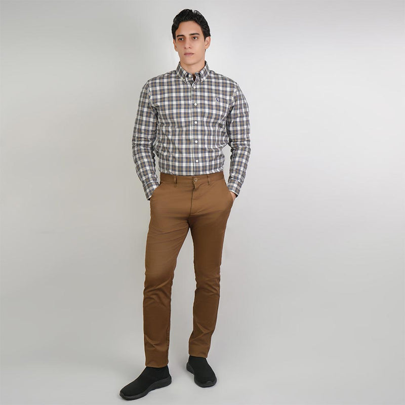 Men Regular Taper Stretch Twill Khakis